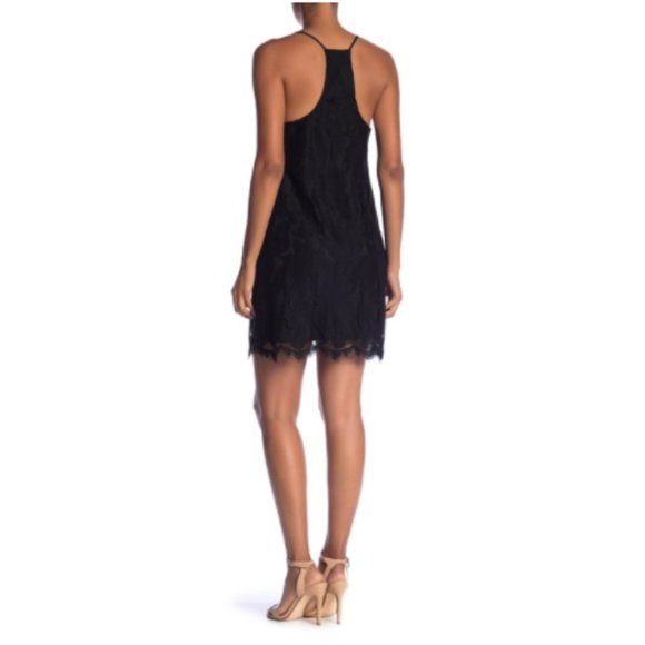 1.State Black Floral Lace Racerback Shift Dress - Picture 2 of 7